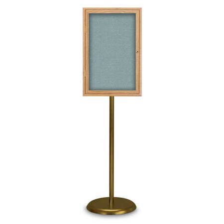 United Visual Products Corkboard, Triple Door, Radius Frame, 72x36", Satin/Surf UV7005-SATIN-SURF